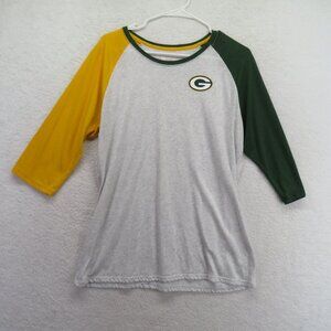 Nike Green Bay Packers T Shirt Size Extra Large NFL Football Green Yellow‎